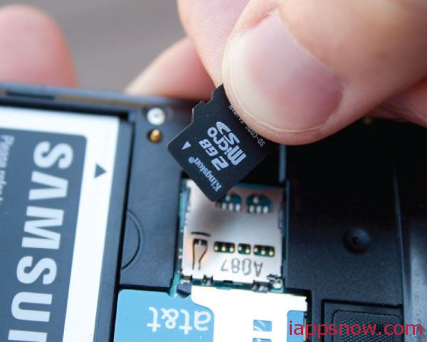 micro sd card in cell phone