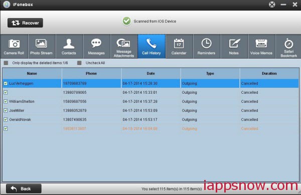 how to recover deleted call history