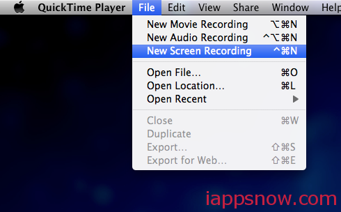 QuickTime Screen Recording