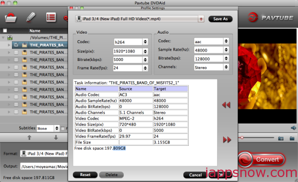 iPad 3/4 video settings