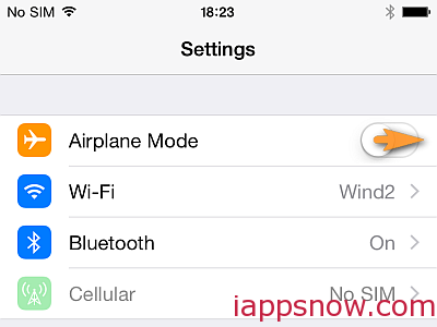 Turn on “Airplane mode”