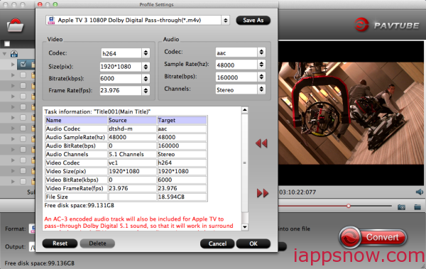 Apple TV 3 video settings