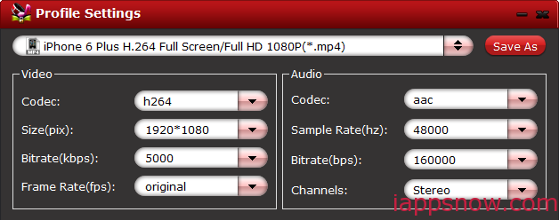 iPhone video settings